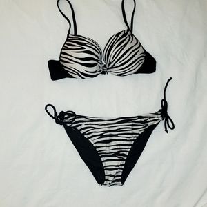Zebra print bikini swim suit